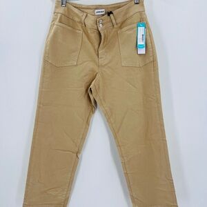 studio blue Mattie high rise button cargo straight new khaki size 14p